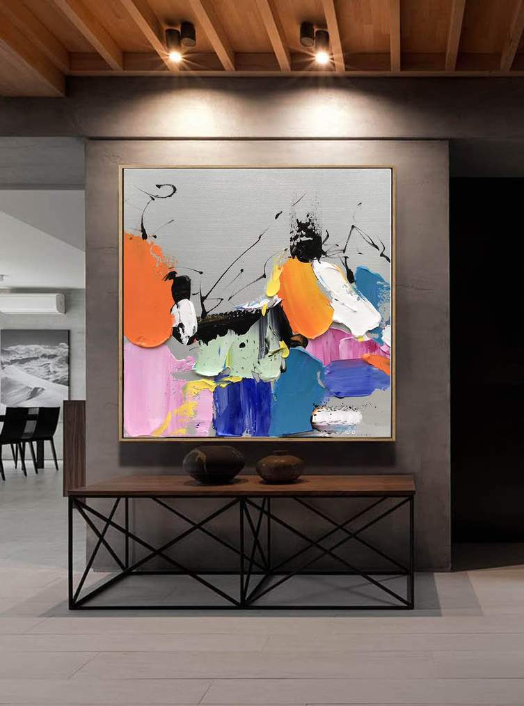 abstract purple wall art